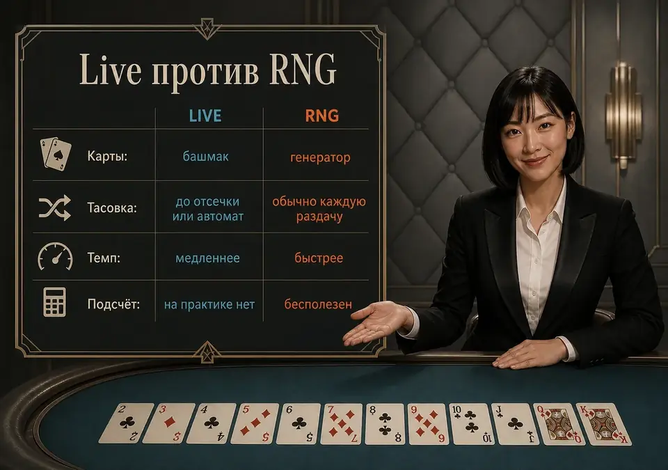 Инфографика: Live против RNG