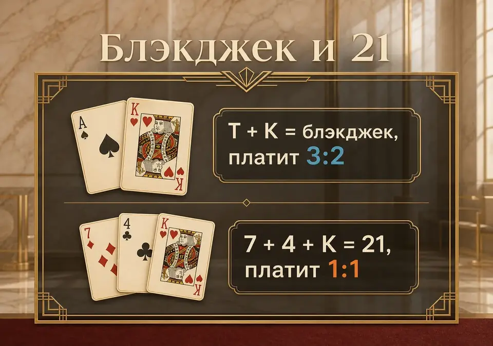 Инфографика: Блэкджек и 21