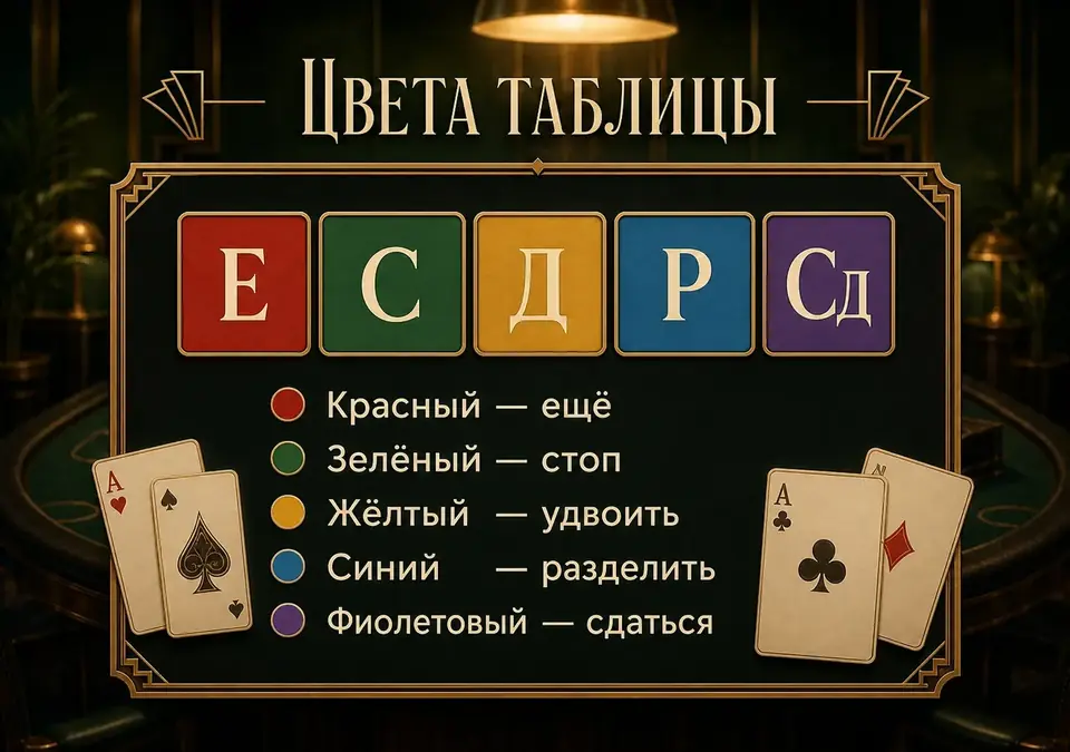 Инфографика: Цвета таблицы