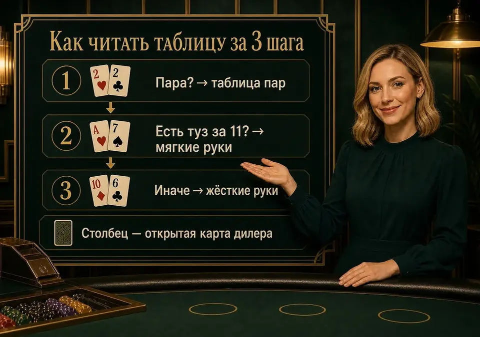 Инфографика: Как читать таблицу за 3 шага